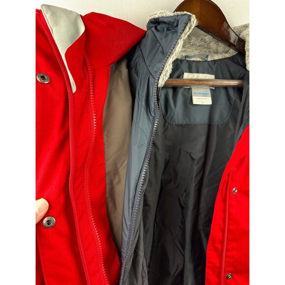 Women’s Columbia Interchange Winter Coat, Red Size 1X Hooded - Picture 4 of 6